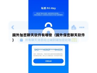 国外加密聊天软件有哪些（国外保密聊天软件）