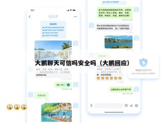 大鹏聊天可信吗安全吗（大鹏回应）