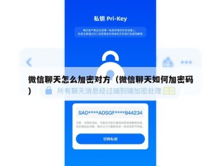 微信聊天怎么加密对方（微信聊天如何加密码）