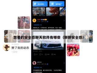 想要的安全感聊天软件有哪些（聊聊安全感）
