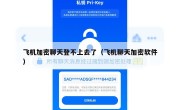 飞机加密聊天登不上去了（飞机聊天加密软件）