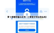 萝卜密聊诈骗小红书（卜萝密子可以怎么吃）