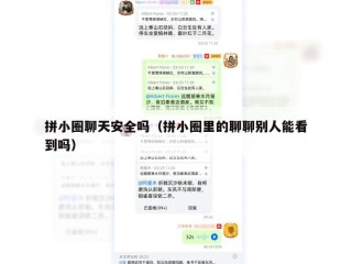 拼小圈聊天安全吗（拼小圈里的聊聊别人能看到吗）