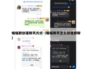 蝙蝠群创建聊天方式（蝙蝠聊天怎么创建群聊）