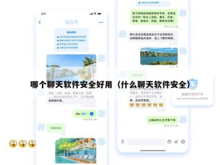 哪个聊天软件安全好用（什么聊天软件安全）